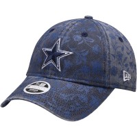 Women's Dallas Cowboys New Era Navy Floral Peek 9TWENTY Adjustable Hat 3042966